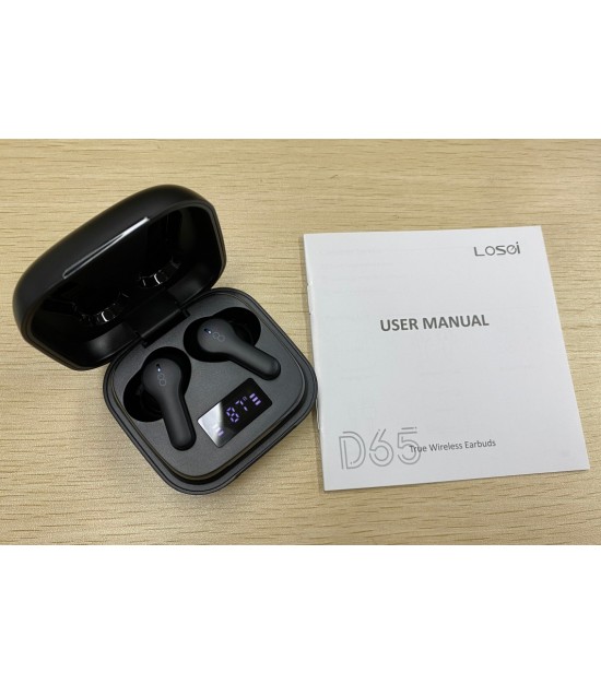 LOSEL D65 Power Display & Wireless Charging Case Earbuds. 921units. EXW Los Angeles 